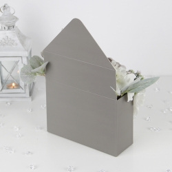 BUKIET w szarej KOPERCIE na prezent MIX kwiatów z diamencikami, BO-70